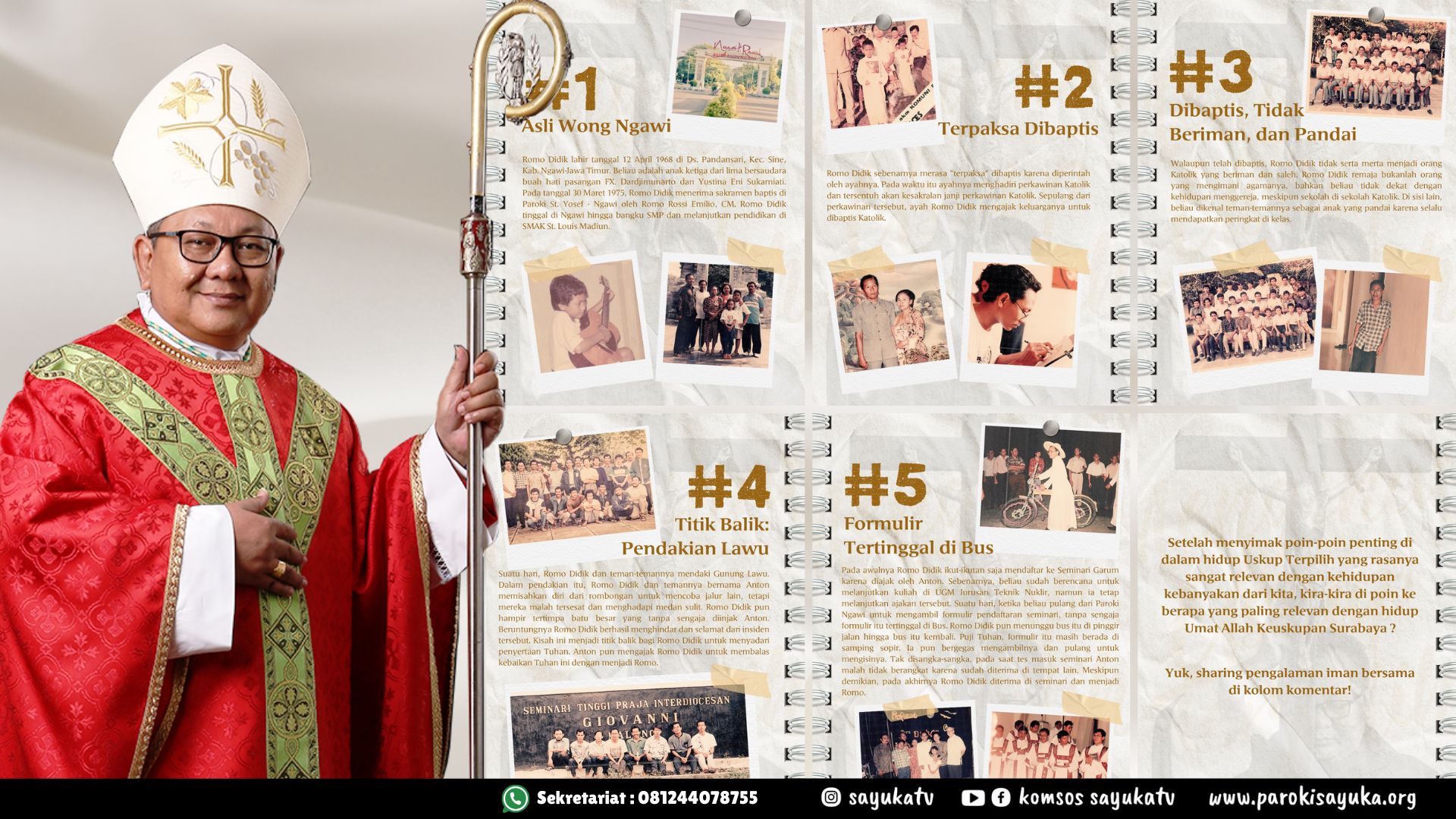 5 Jejak Penting Uskup Surabaya Terpilih